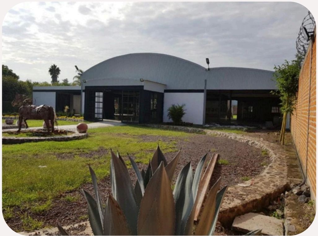Vista exterior del salón de eventos en Michoacán