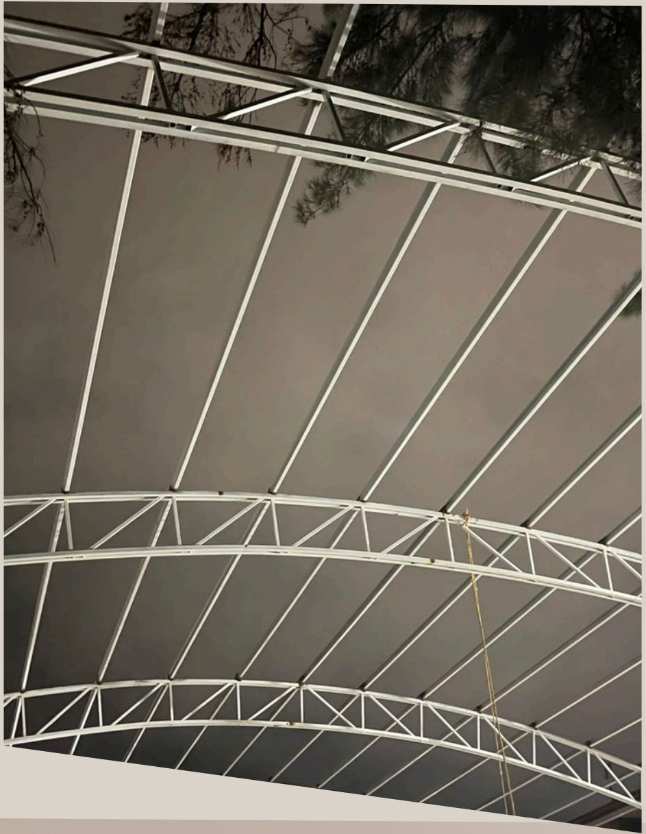 Avance del montaje de la estructura metálica
